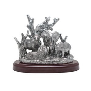 Urban Decor Big 5 on Plinth Ornament Silver