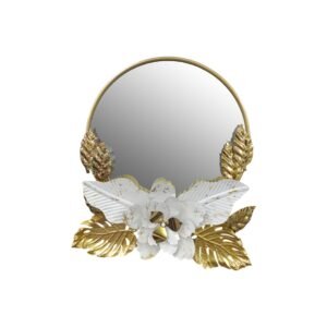 Urban Decor Flower Design Wall Mirror Gold