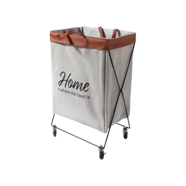 Urban Decor Laundry Bin with Wheels Grey