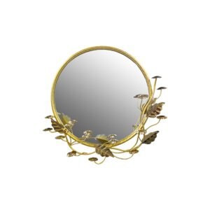 Urban Decor Leaf Design Wall Mirror Gold
