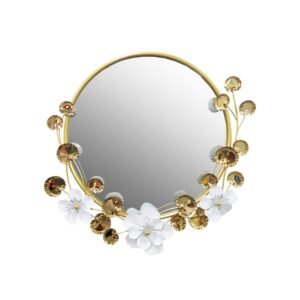 Urban Decor Lily Design Mirror Gold & White