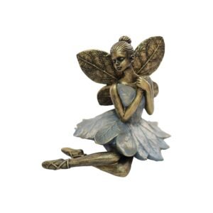 Urban Decor Sitting Ballerina Blue & Gold