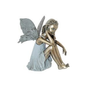 Urban Decor Sitting Fairy Blue & Gold