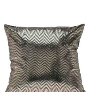 Urban Decor Velvet Cushion 45 X 45cm- Black & Silver