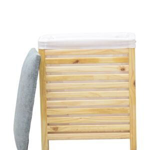 Urban Decor Wooden Square Laundry Basket - Oak