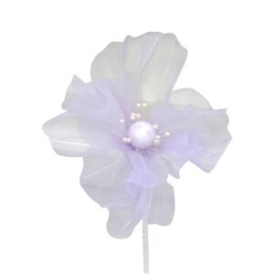 Vermillion Bead Design Cotton Flower Purple