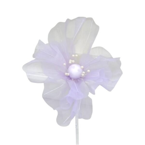 Vermillion Bead Design Cotton Flower Purple