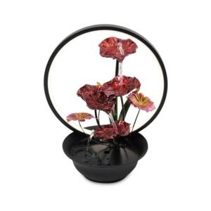 Water Feature with Rocks & LED Ring Multicoloured