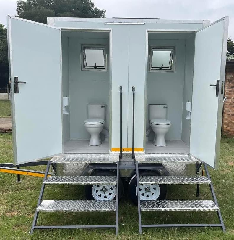 vip mobile sanitation unit – dual cubicle luxury toilet trailer south africa VIP Mobile Sanitation Unit – Dual Cubicle Luxury Toilet Trailer South Africa